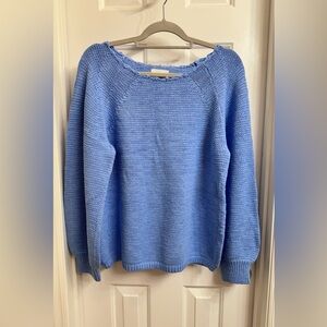 Lou & Grey Women's Balloon Sleeves Sweater in Clarion Blue, NEW